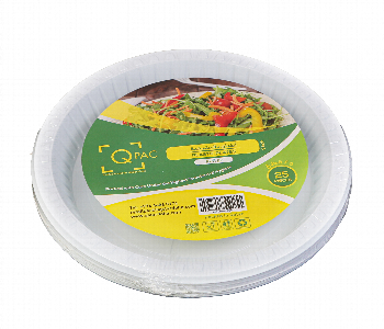 Q Pac Plastic 22Cm Round Plate 1X25 Pieces  Pr22X25 Front View - ID 7149722