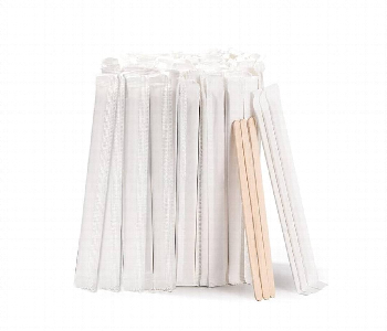 Q Pac Wooden Stirrer Wrapped 14 Cm 1000 Pieces  Wsw14X1000 Front View - ID 7149732