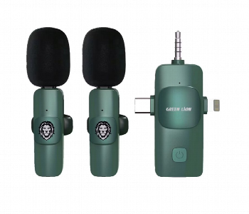 Green Lion 3 In 1 Microphone Typec  Lightning  Aux Front View - ID 7149770