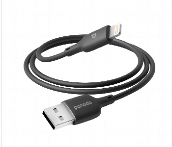 Porodo Blue Pvc Lightning Cable 1M 3.2Ft Usb A To Lightning Front View - ID 7149773