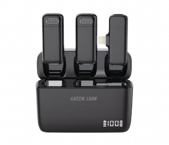 Green Lion Duo Cast Wireless Lightning Microphone Front View - ID 7149781