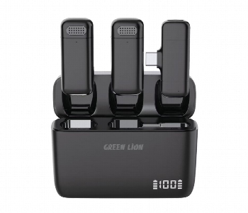 Green Lion Duo Cast Wireless Typec Microphone Front View - ID 7149782