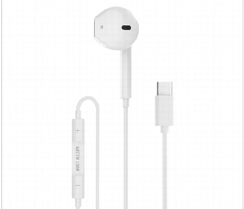 Green Lion Wired Mono Earphones With Type C Connector Front View - ID 7149787