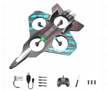 Express Delivery - Rc Fighter Jet For Kids Remote Control Stunt Plane With Led Lights Easy Outdoor Flying Toy - ID 7149900