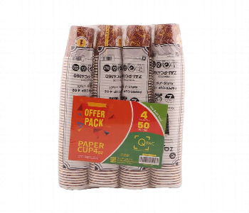 Express Delivery - Paper Cup 4 Oz Q Pac Offer Pack 4X50 Pieces  Propc4 - ID 7149963