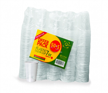 Express Delivery - Q Pac Plastic Cup 7 Oz Clear Offer Pack 50X5 Packet  Propgc7 - ID 7149966