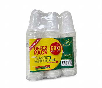 Express Delivery - Q Pac Plastic Cups White 7 Oz 50X3 Packet    Propgw7X3 - ID 7149968