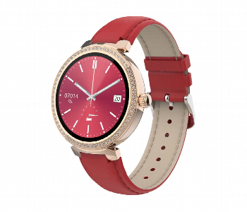 Porodo Belle Smart Watch Red With Amoled Display Front View - ID 7150003