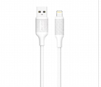 Green Lion Usb A To Lightning Pvc Cable 1M 2.4A  White Front View - ID 7150088