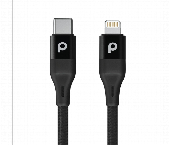 New Arrivals For Porodo Aluminum Pd Braided Usb C To Lightning Cable 2.2M 9V Black - ID 7150148