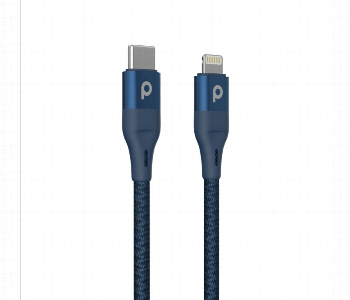 New Arrivals For Porodo Aluminum Pd Braided Usb C To Lightning Cable 2.2M 9V Blue - ID 7150149