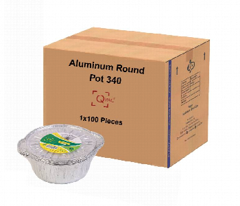Express Delivery - Q Pac Aluminium Round Pot 340  1X100 Pieces  Arp338Whosale - ID 7150206