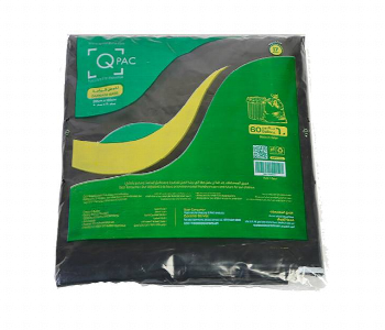 Q Pac Garbage Bag 90X110 Cm 1X100 Pieces  Gb90X110Wse Front View - ID 7150265