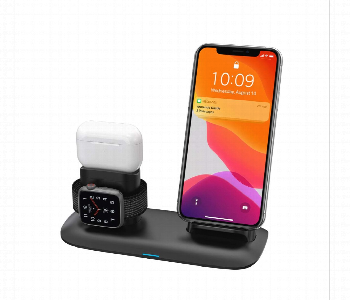 New Arrivals For Porodo 4 In 1 Charging Station 7.5W 10W For Iphone Apple Watch Airpods Black - ID 7150330