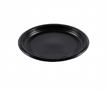 Express Delivery - Q Pac Plastic Round Plate  Black 1X500 Pieces   Prp2226Cmblck - ID 7150453