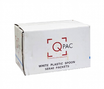 Q Pac Plastic White  Spoon  1X2000 Pieces  Pswhitespon Front View - ID 7150461