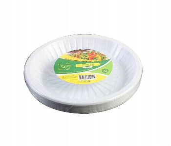 Q Pac Plastic Round Plate 18 Cm   Prp18Cm500 Front View - ID 7150486