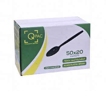 Express Delivery - Q Pac Plastic Spoon Black Md 1X1000 Pieces  Psblackmd - ID 7150489