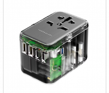 New Arrivals For Powerology 65W Pd Universal Multi Port Travel Adapter Transparent Gray - ID 7150555