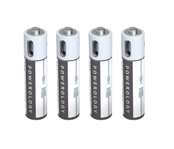 Powerology Usb Rechargeable Lithium Ion Battery Aa 1500Mah Or 2250Mwh Front View - ID 7150564