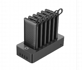 Express Delivery - Powerology 6 In 1 Power Bank Station 10000Mah 2.1A With Built In Cable Black - ID 7150567