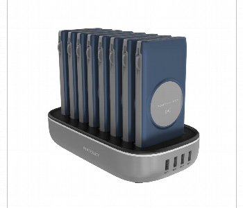 Express Delivery - Powerology 8 In 1 Wireless Power Bank Station 10000Mah Blue - ID 7150576