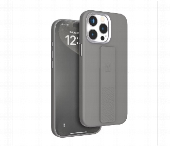 Levelo Morphix Silicone Case With Silicone Grip For Iphone 16 Pro Max Grey Front View - ID 7150752