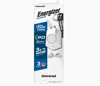 Express Delivery - Energizer Wall Charger 20W Multi Plug White - ID 7150764