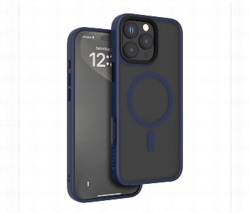 Levelo Magsafe Matte Solo Case For Iphone 16 Pro Max Blue Front View - ID 7150832