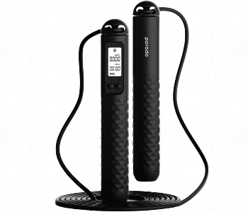 Express Delivery - Porodo Lifestyle Smart Skipping Rope Black - ID 7150842