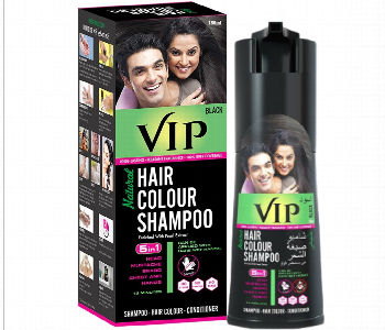 Express Delivery - Vip Hair Color Shampoo 180Ml Black Instant Hair Coloring Shampoo - ID 7150879