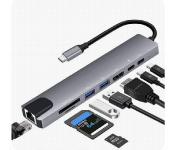 Express Delivery - Dieron Type C To Hdmi 8 In 1 Adapter Mp8A - ID 7150948