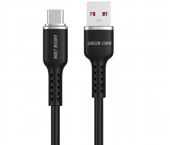 Express Delivery - Green Lion Usb A To Usb C Silicone Cable Black - ID 7151003