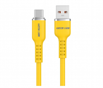 Express Delivery - Green Lion Usb A To Usb C Silicone Cable Yellow - ID 7151027