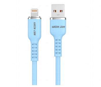 Express Delivery - Green Lion Usb A To Lightning Silicone Cable Deep Blue - ID 7151041