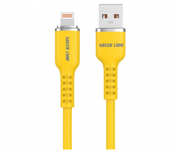 Express Delivery - Green Lion Usb A To Lightning Silicone Cable Yellow - ID 7151055