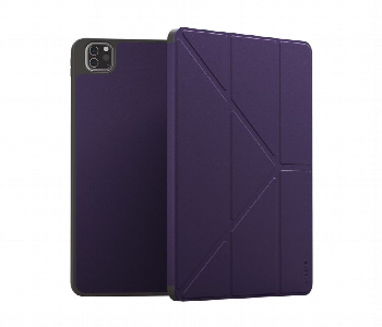 Express Delivery - Levelo Elegant Hybrid Leather Case For Ipad Pro 12.9  Purple - ID 7151061