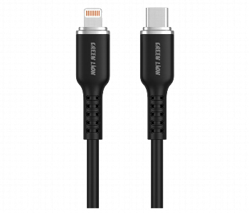 Express Delivery - Green Lion Usb C To Lightning Silicone Cable Black - ID 7151063