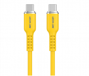 Express Delivery - Green Lion Usb C To Usb C Silicone Cable Yellow - ID 7151096