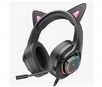 Express Delivery - Hoco W107 Cute Cat Gaming Headset - ID 7151119