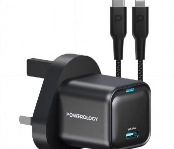 Express Delivery - Powerology 20W Single C Port Pd Charger Uk With Type C To Lightining Mfi 27W Cable - ID 7151170