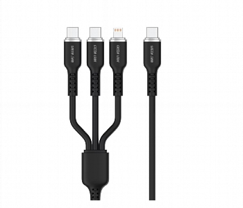 New Arrivals For Green Lion 3In1 Usb C To Usb C X2 And Lightning Silicone Cable 60W 1.2M - ID 7151200