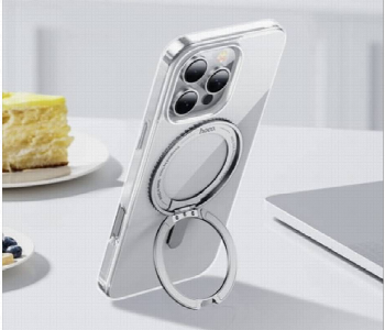 Express Delivery - Iphone 16 Pro Max Hoco Magsafe Magnetic Case With Stand Transparent - ID 7151309