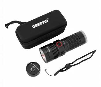 Geepas Gfl51062 Rechargable Waterproof Led Flash Light With Power Bank Front View - ID 7151334