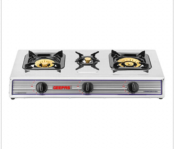 Express Delivery - Geepas Gk74Bs Stainless Steel Gas Stove With 3 Burners - ID 7151523
