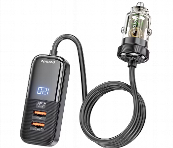 Express Delivery - Porodo 120W Transparent Multi Port Car Charger - ID 7151608