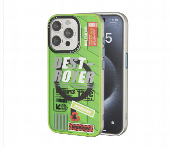 Express Delivery - Mezone Destroyer Magnetic Phone Case For Iphone 15 Pro Yellow Green - ID 7151644