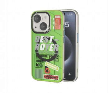 Express Delivery - Mezone Destroyer Magnetic Phone Case For Iphone 15 Yellow Green - ID 7151650