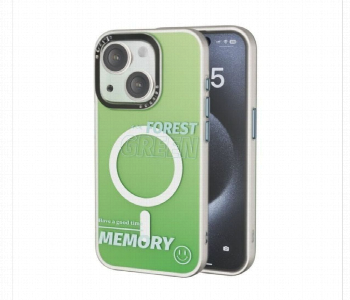 Express Delivery - Mezone Memory Magnetic Case Iphone 15 Green - ID 7151680