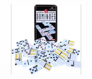Express Delivery - Kids Adults Classic Family 28 Tile Colored Dots Domino - ID 7151690